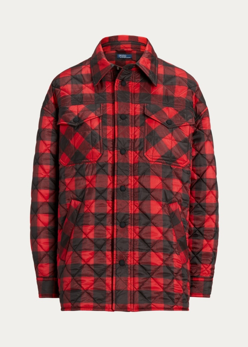 Chamarras Agua-Repellent Plaid Shirt Mujer Marrom | OLWB03825 - vista 4