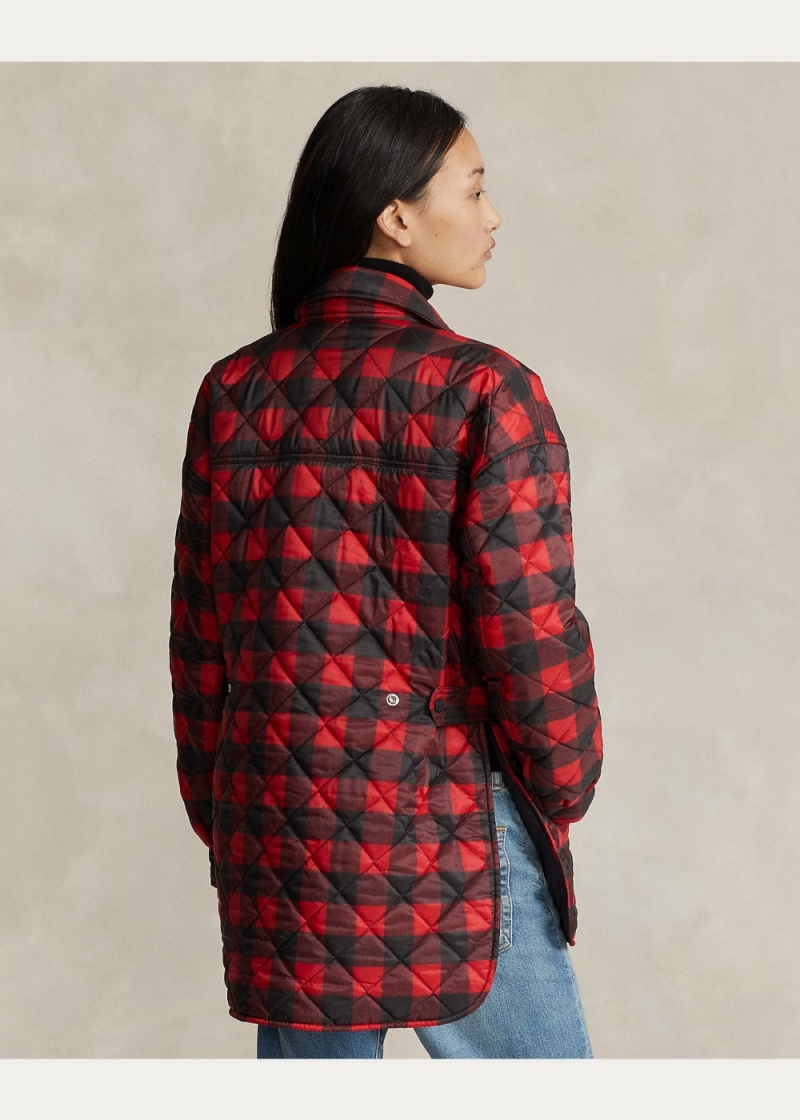 Chamarras Agua-Repellent Plaid Shirt Mujer Marrom | OLWB03825 - vista 6