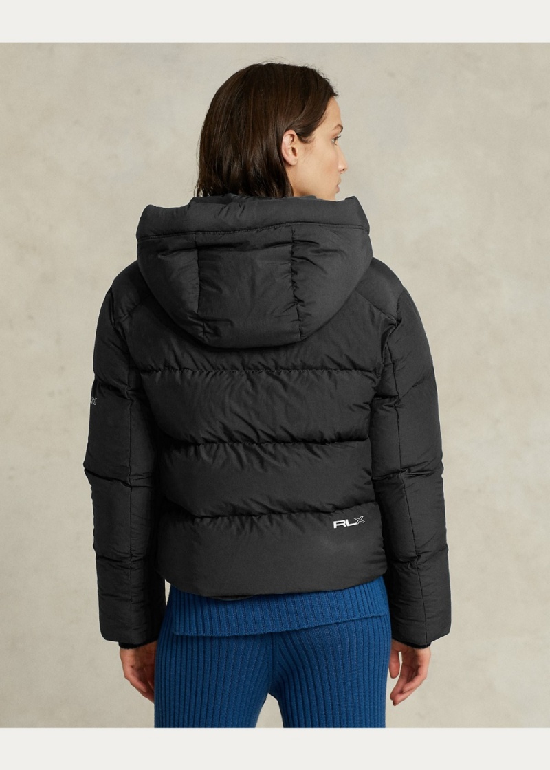 Chamarras Agua-Resistant Down Encapuchado Mujer Negros | DJCN83492 - vista 2