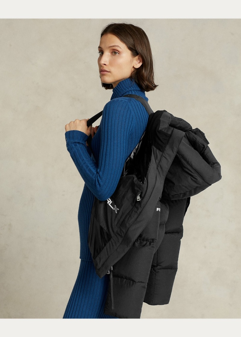 Chamarras Agua-Resistant Down Encapuchado Mujer Negros | DJCN83492 - vista 5