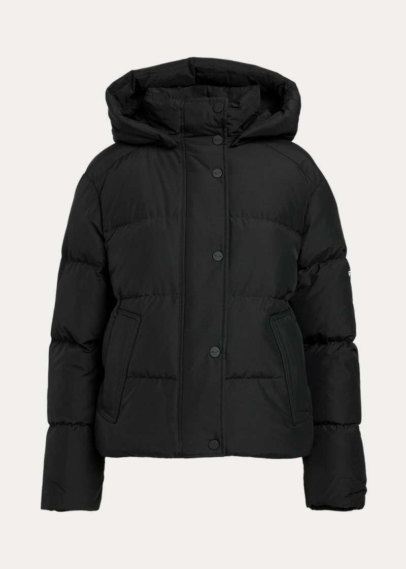 Chamarras Agua-Resistant Down Encapuchado Mujer Negros | DJCN83492 - vista 6