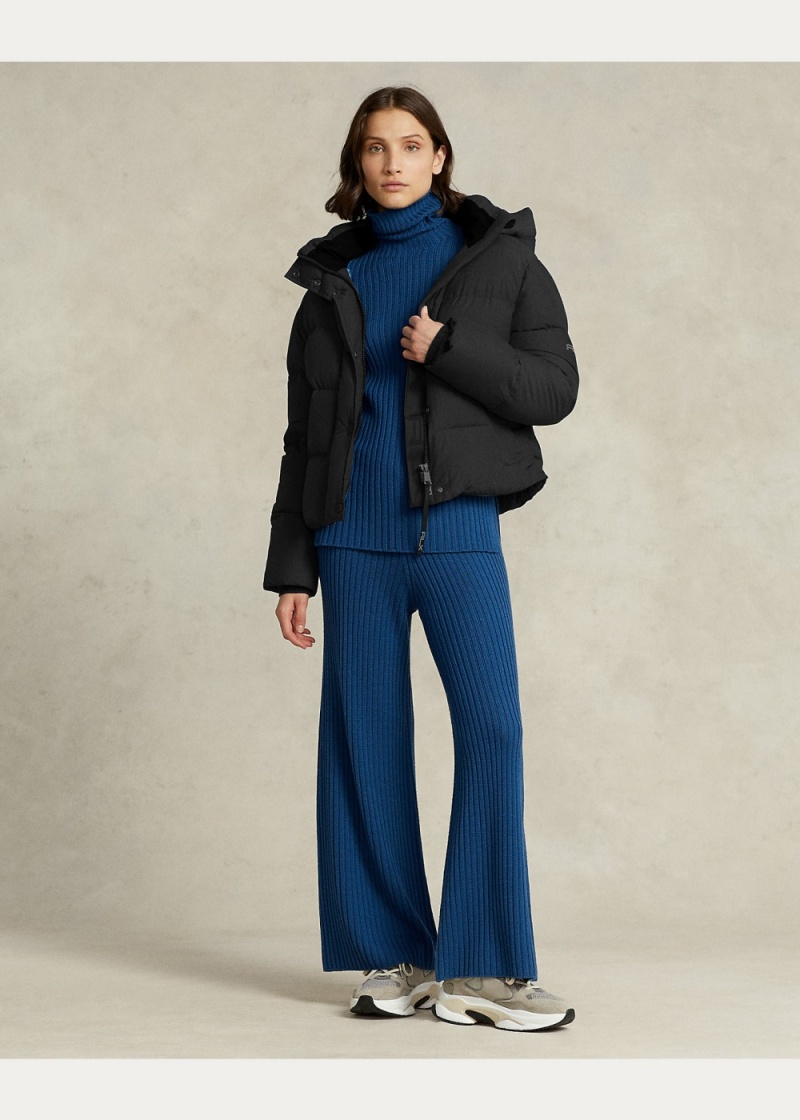 Chamarras Agua-Resistant Down Encapuchado Mujer Negros | DJCN83492 - vista 7