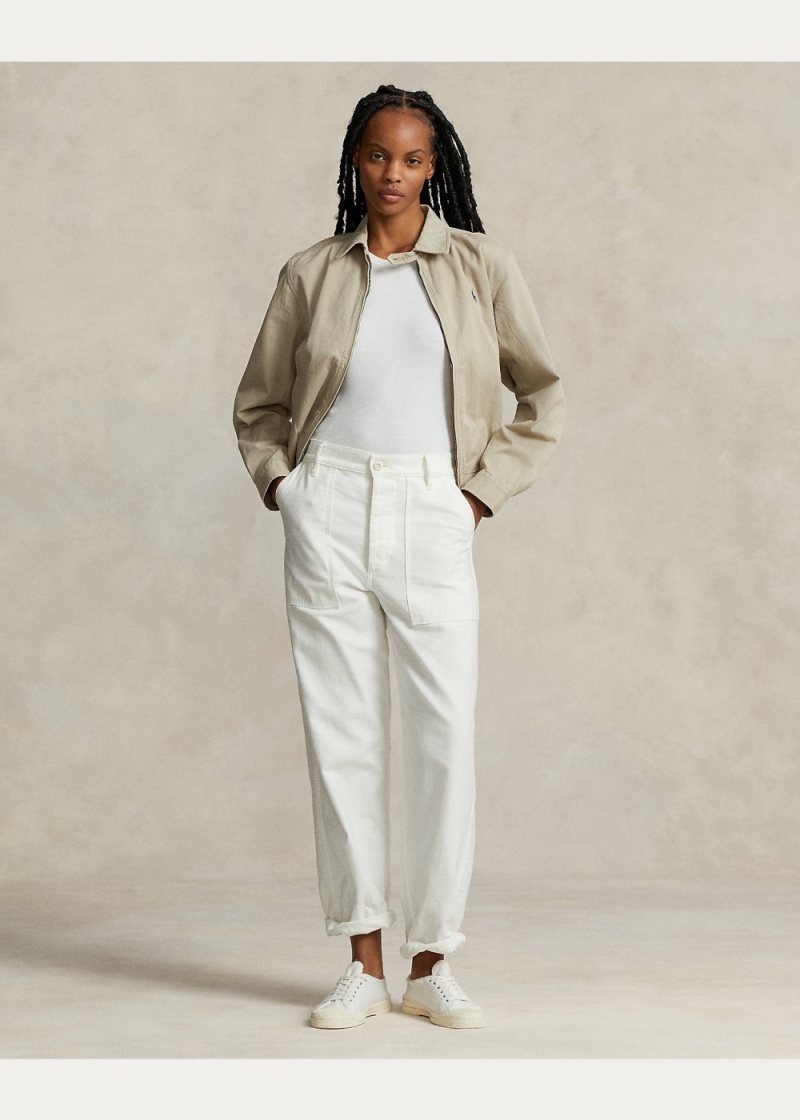 Chamarras Algodon Twill Mujer Kaki | BVHC35296 - vista 4