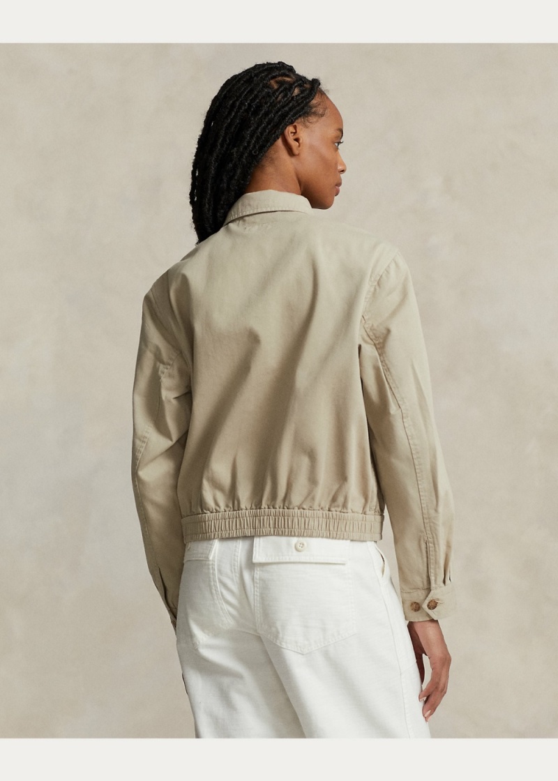 Chamarras Algodon Twill Mujer Kaki | BVHC35296 - vista 5