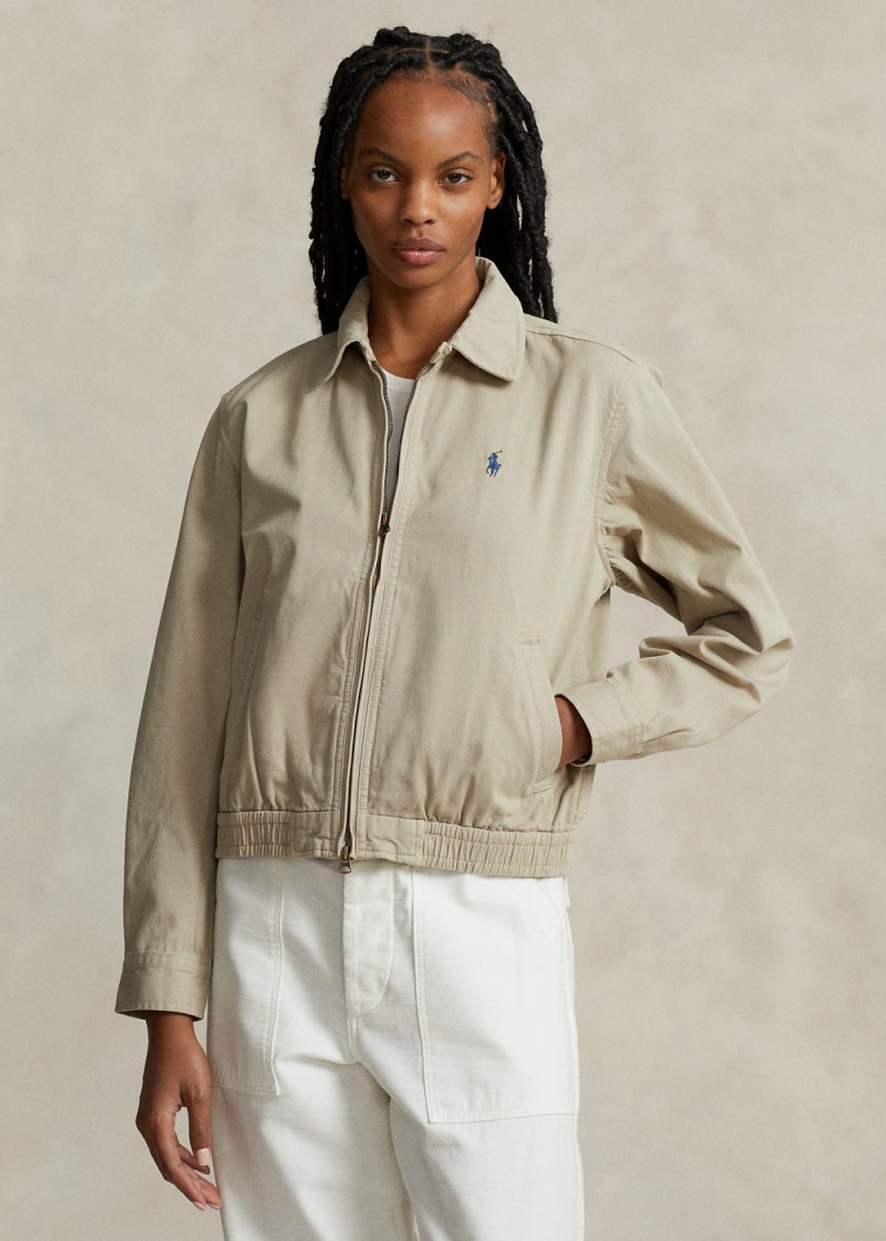 Chamarras Algodon Twill Mujer Kaki | BVHC35296 - vista 1