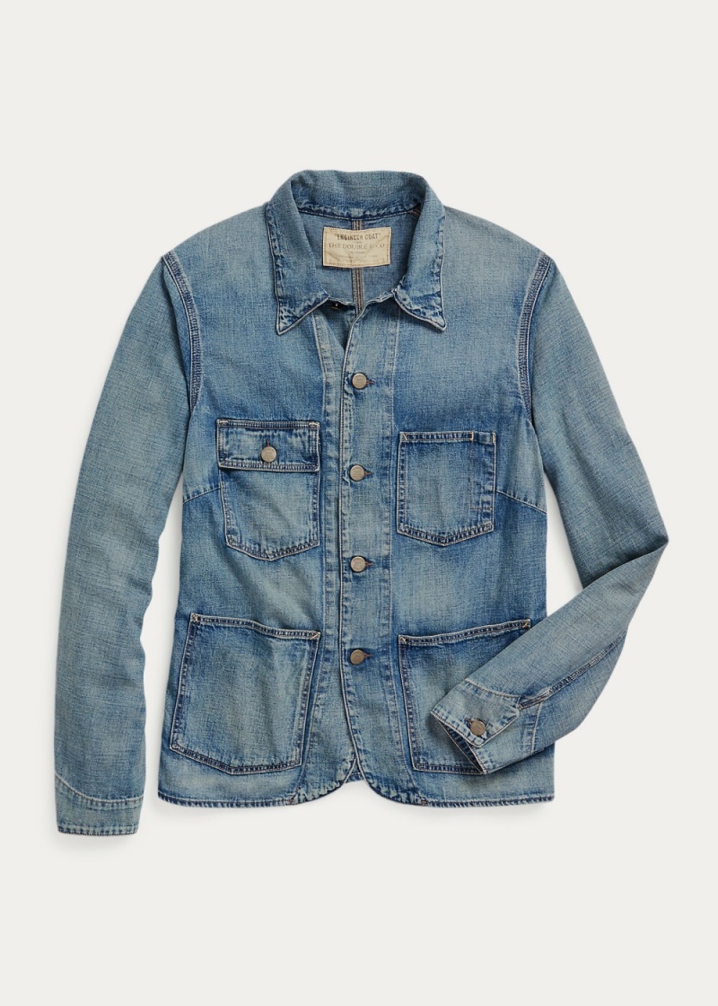 Chamarras Algodon-Linen Denim Trabajo Mujer Azules | KRHL37024 - vista 1