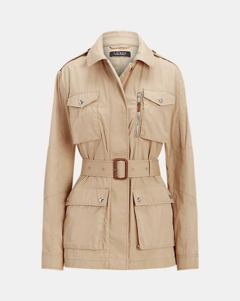 Chamarras Ralph Lauren Belted Cotton Twill Field Mujer Birch Tan | EVDPFMS-61 - vista 2