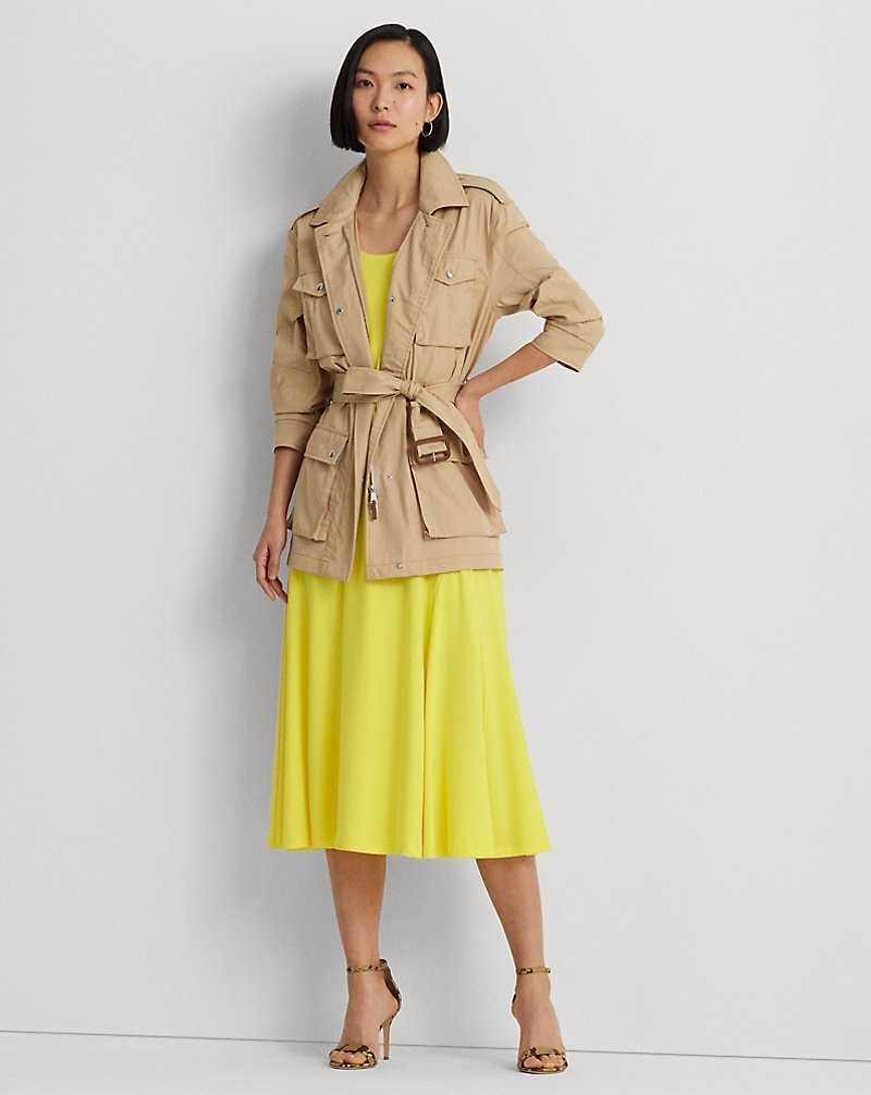 Chamarras Ralph Lauren Belted Cotton Twill Field Mujer Birch Tan | EVDPFMS-61 - vista 3