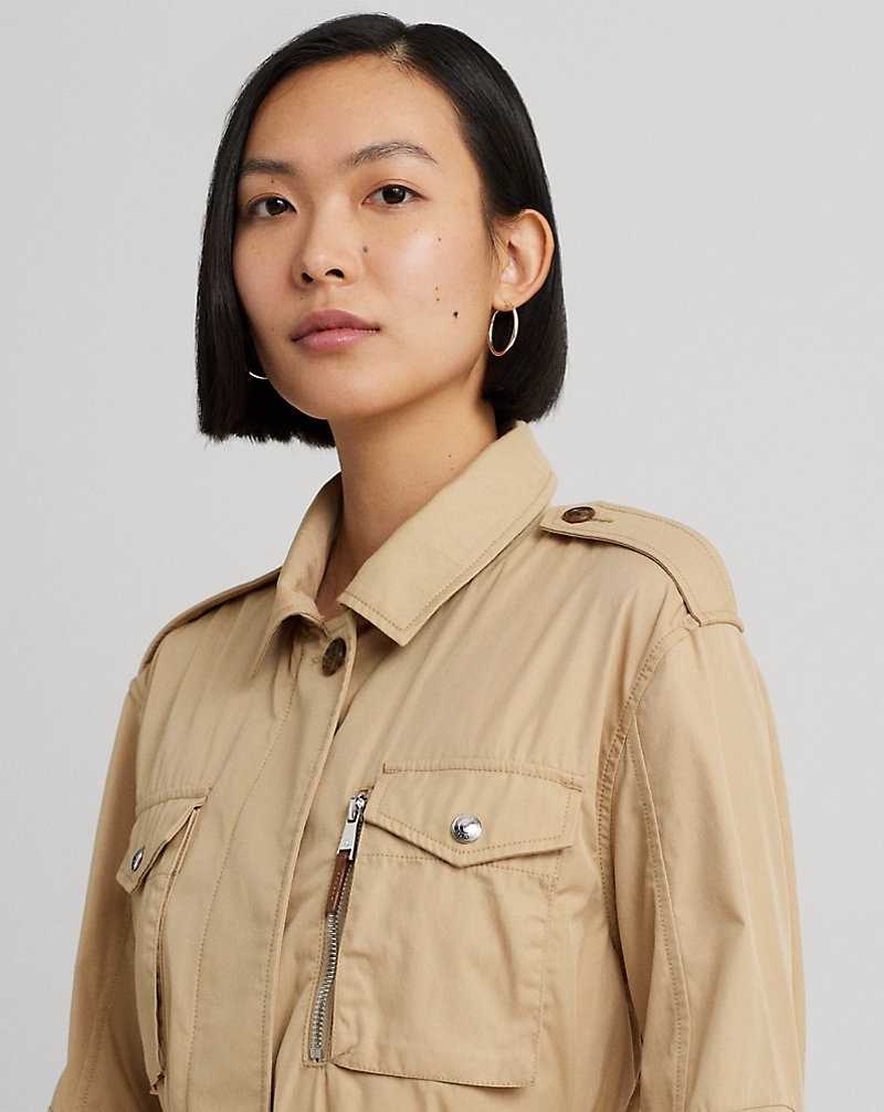 Chamarras Ralph Lauren Belted Cotton Twill Field Mujer Birch Tan | EVDPFMS-61 - vista 5