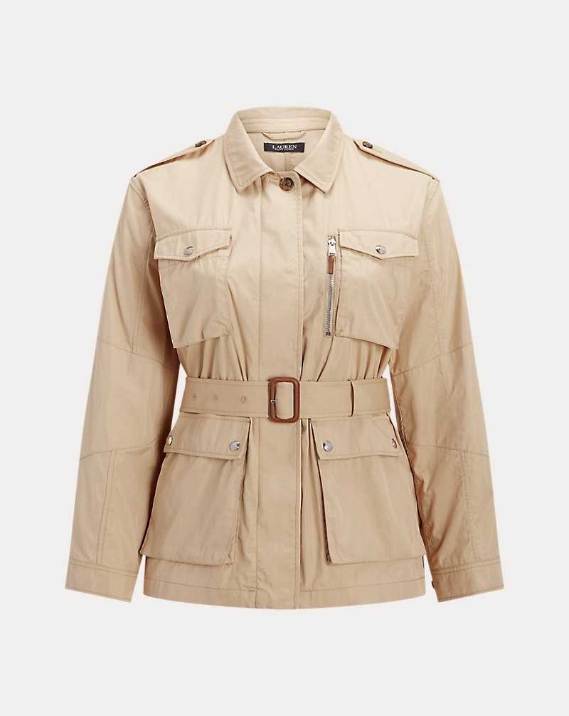 Chamarras Ralph Lauren Belted Cotton Twill Field Mujer Birch Tan | BGPVAIK-28 - vista 2