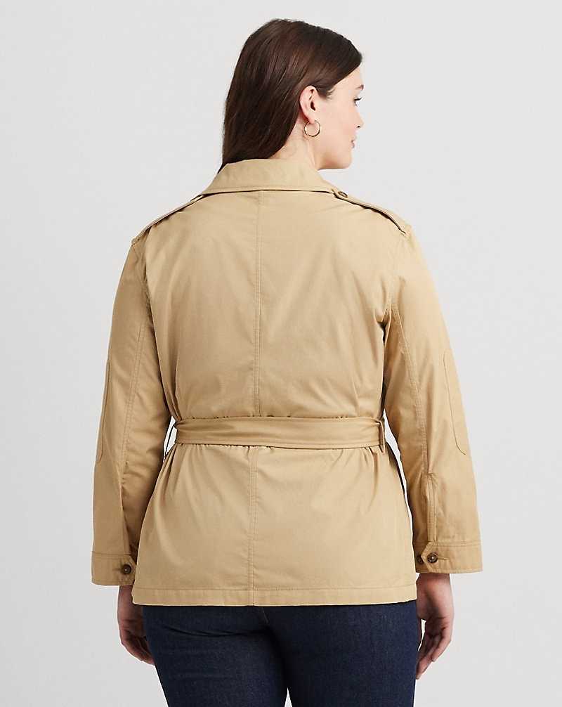 Chamarras Ralph Lauren Belted Cotton Twill Field Mujer Birch Tan | BGPVAIK-28 - vista 4