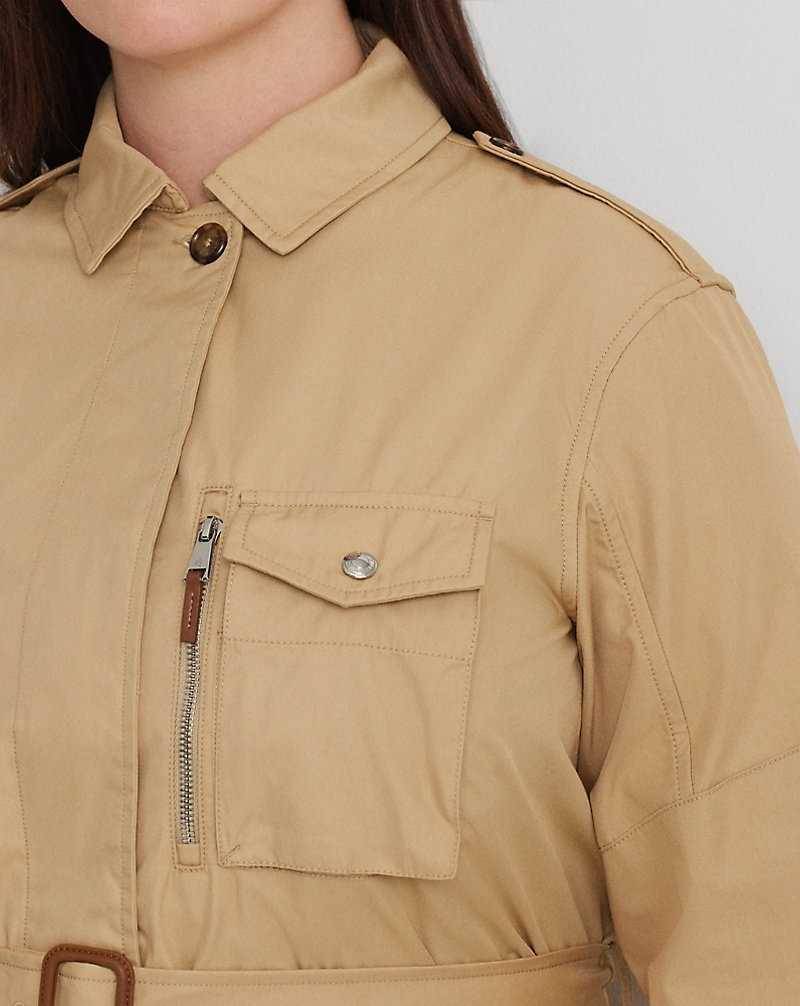 Chamarras Ralph Lauren Belted Cotton Twill Field Mujer Birch Tan | BGPVAIK-28 - vista 5