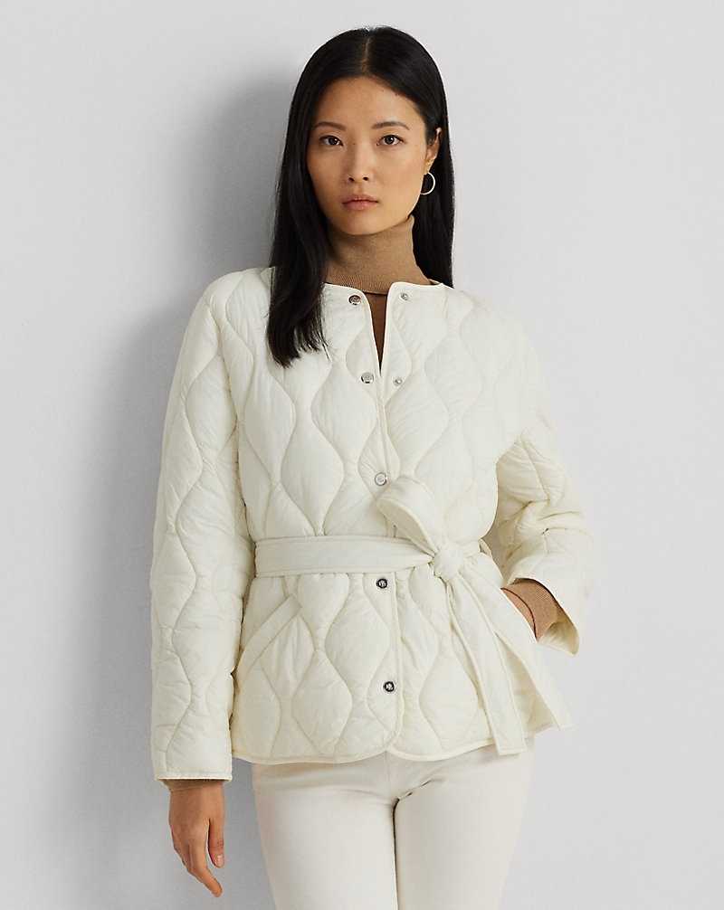Chamarras Ralph Lauren Belted Onion-Quilted Mujer Creme | UWKVELO-79 - vista 1