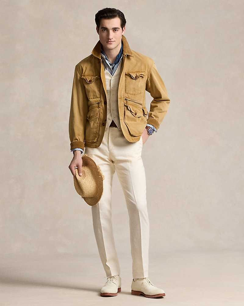 Chamarras Ralph Lauren Canvas Wading Hombre Berkshire Tan X | QWBCHZF-93 - vista 3