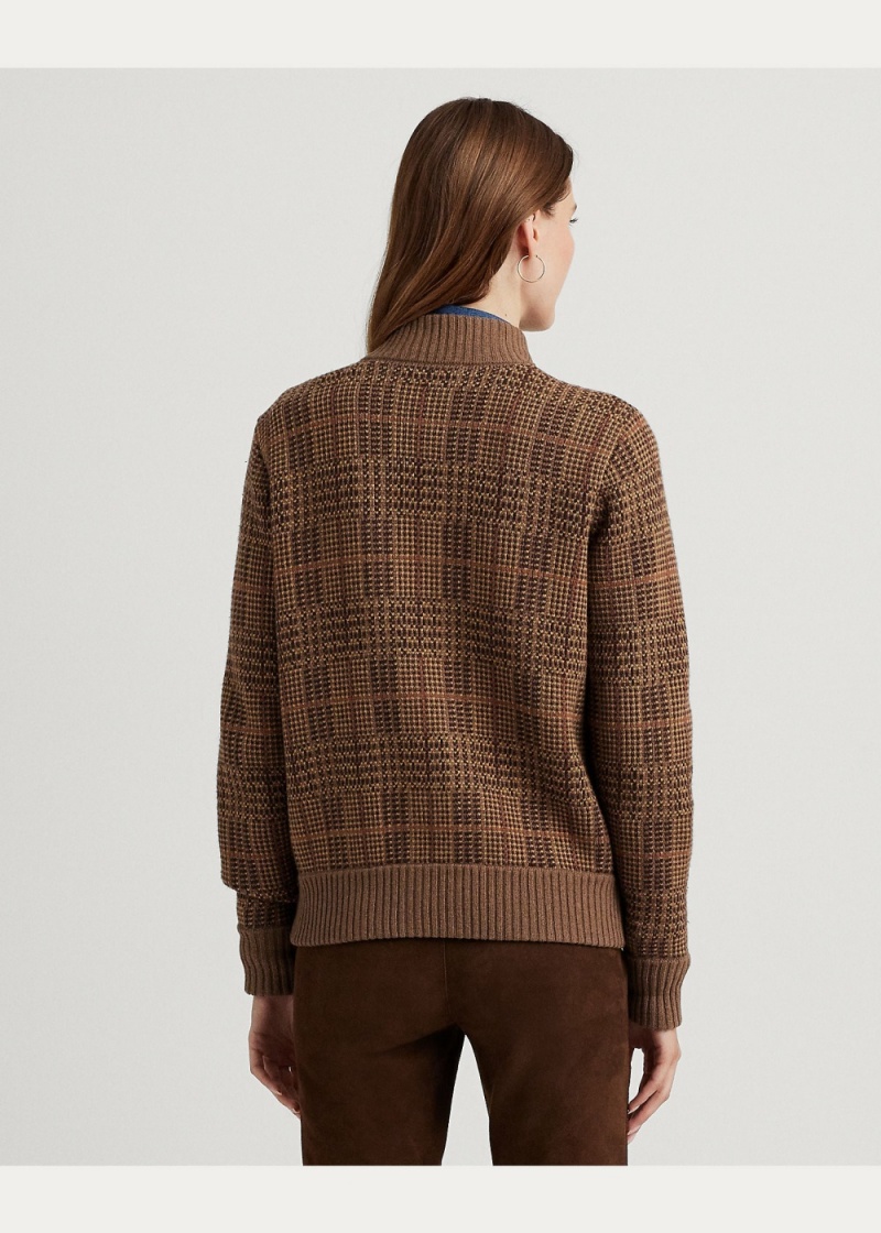 Chamarras Checked Plaid Lana-Blend Bomber Mujer Multicolor | PBND40931 - vista 6