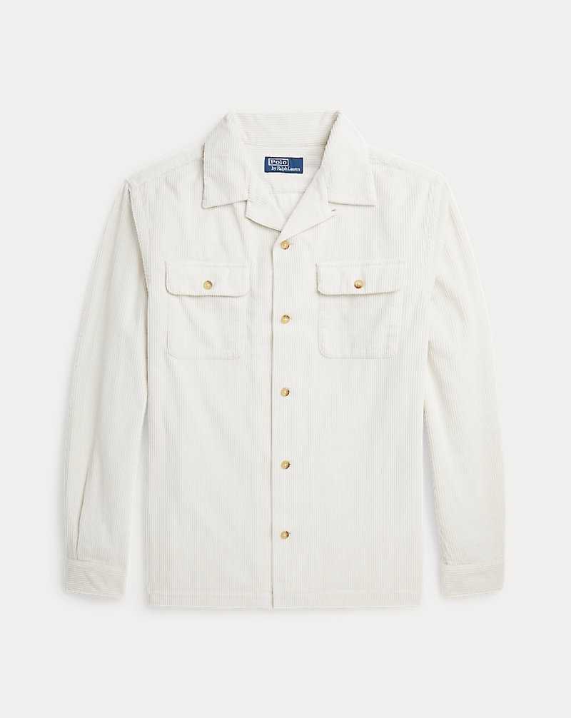 Chamarras Ralph Lauren Classic Fit Corduroy Workshirt Hombre Creme | YBUHEOZ-34 - vista 2