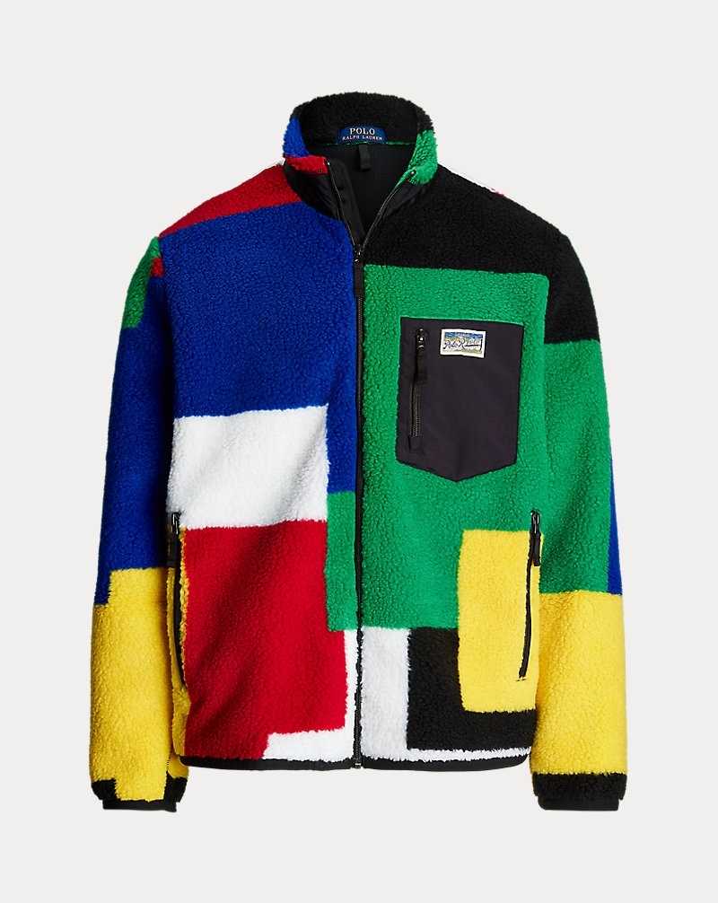 Chamarras Ralph Lauren Colour-Blocked Pile Fleece Hybrid Hombre Sapphire Star Multi | BOHIMGK-87 - vista 2