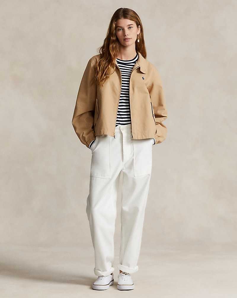 Chamarras Ralph Lauren Cotton Canvas Mujer Kaki | OTZXEWD-54 - vista 3