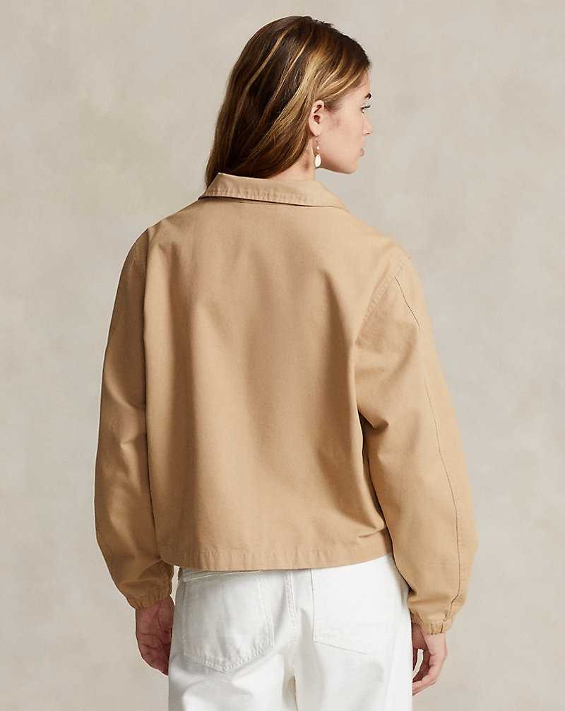 Chamarras Ralph Lauren Cotton Canvas Mujer Kaki | OTZXEWD-54 - vista 4