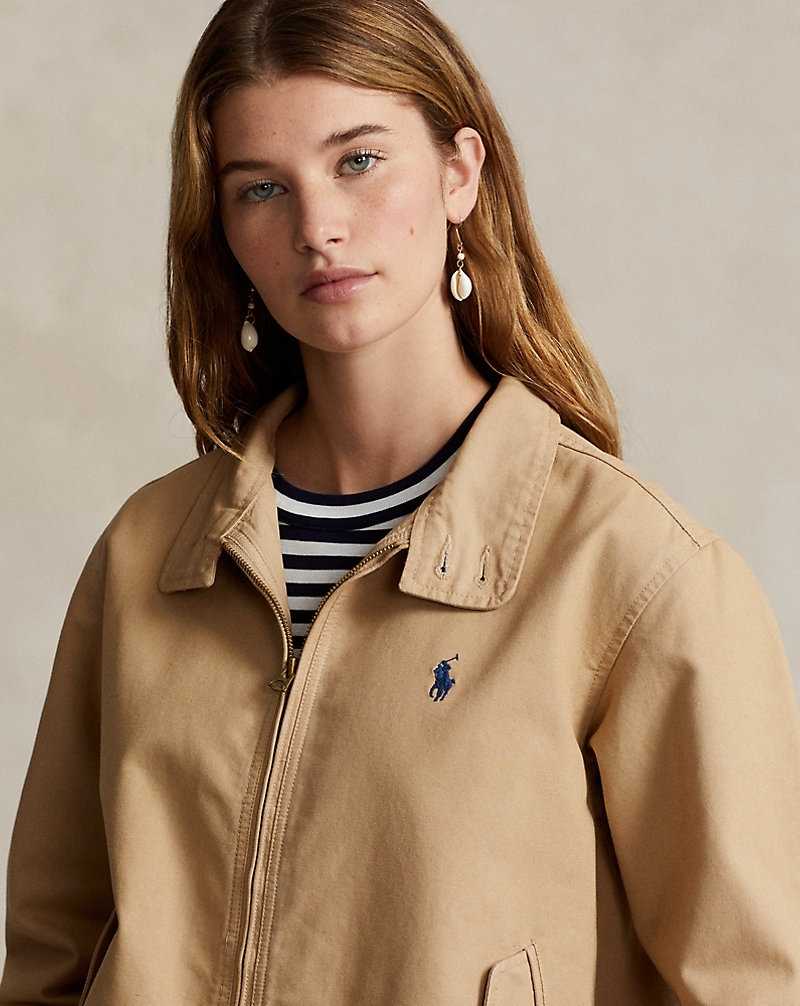 Chamarras Ralph Lauren Cotton Canvas Mujer Kaki | OTZXEWD-54 - vista 5