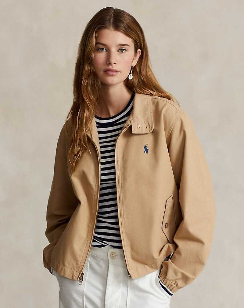 Chamarras Ralph Lauren Cotton Canvas Mujer Kaki | OTZXEWD-54 - vista 1