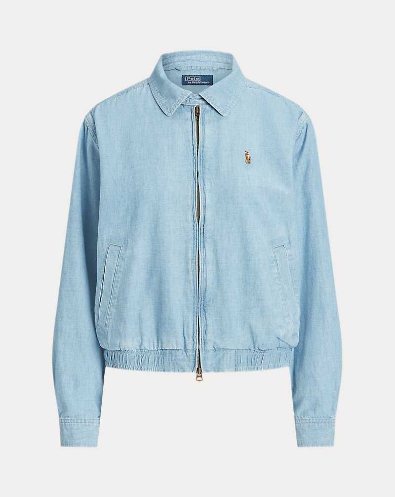 Chamarras Ralph Lauren Cotton Chambray Windbreaker Mujer Chambray | HBWUVIS-92 - vista 2