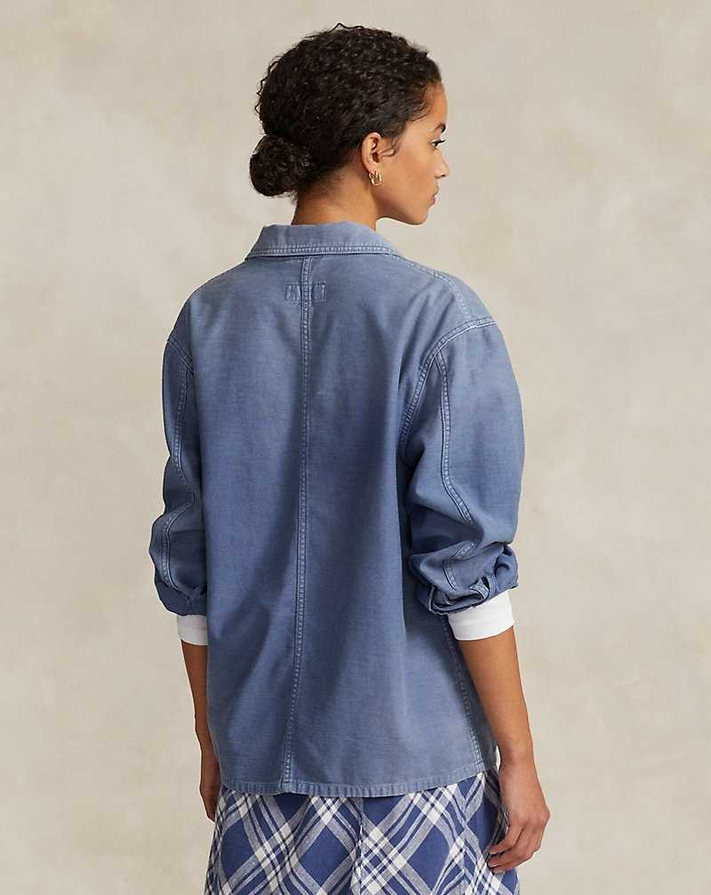 Chamarras Ralph Lauren Cotton Chore Mujer Azules | OLMUTSI-39 - vista 4