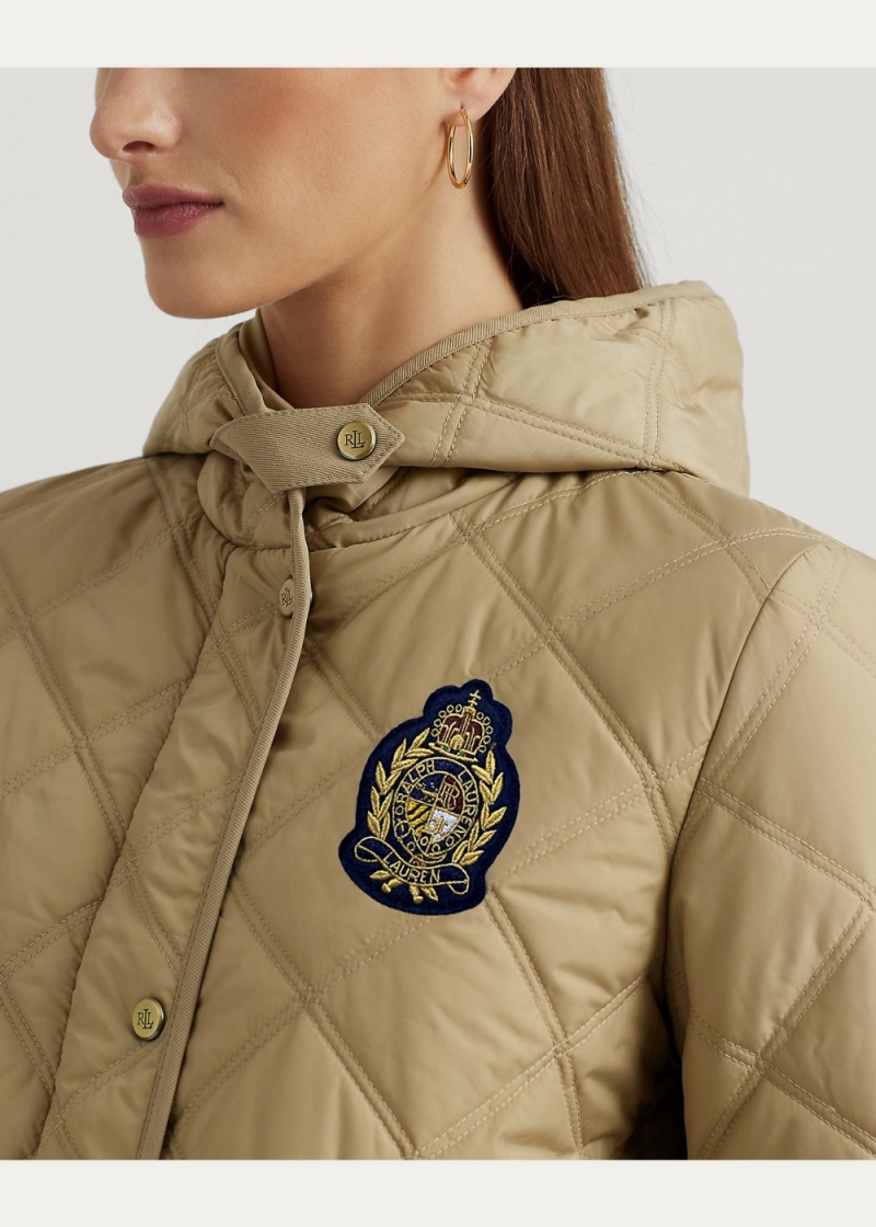 Chamarras Crest-Patch Acolchado Anorak Mujer Marrom | MAUE34071 - vista 2