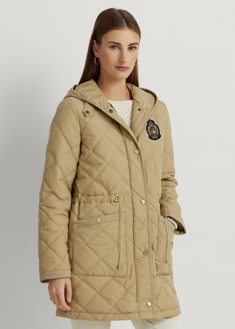 Chamarras Crest-Patch Acolchado Anorak Mujer Marrom | MAUE34071 - vista 1