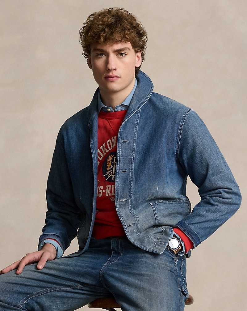 Chamarras Ralph Lauren Denim Shawl-Collar Hombre Frogholt | MTSZEFR-53 - vista 1