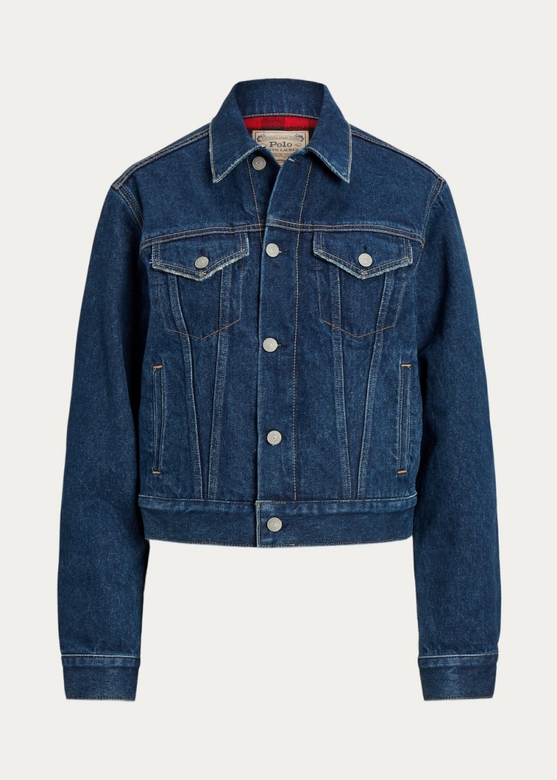 Chamarras Denim Trucker Mujer Azules | MURQ38716 - vista 2