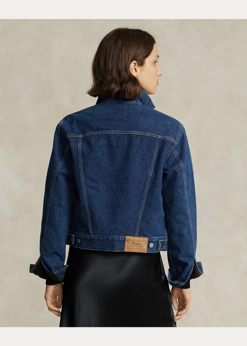 Chamarras Denim Trucker Mujer Azules | MURQ38716 - vista 4