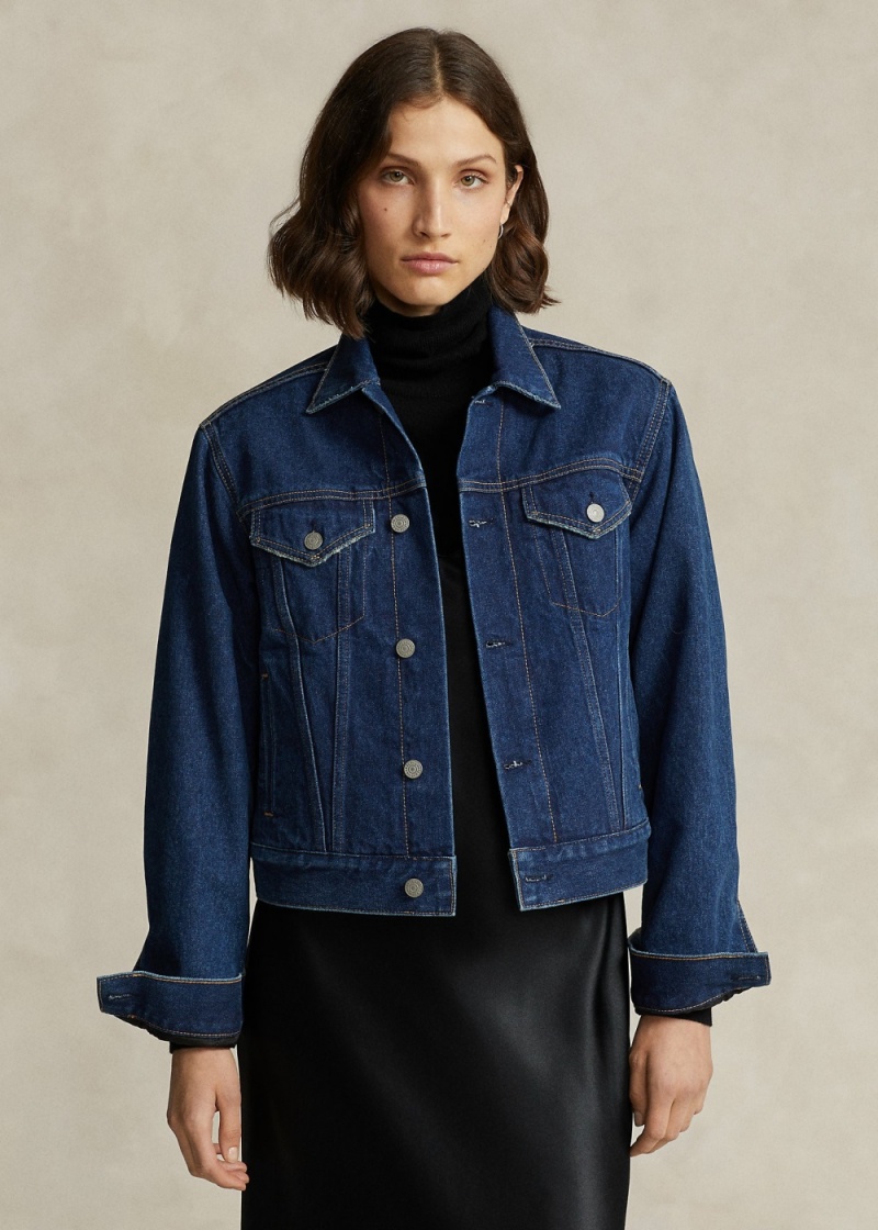 Chamarras Denim Trucker Mujer Azules | MURQ38716 - vista 1