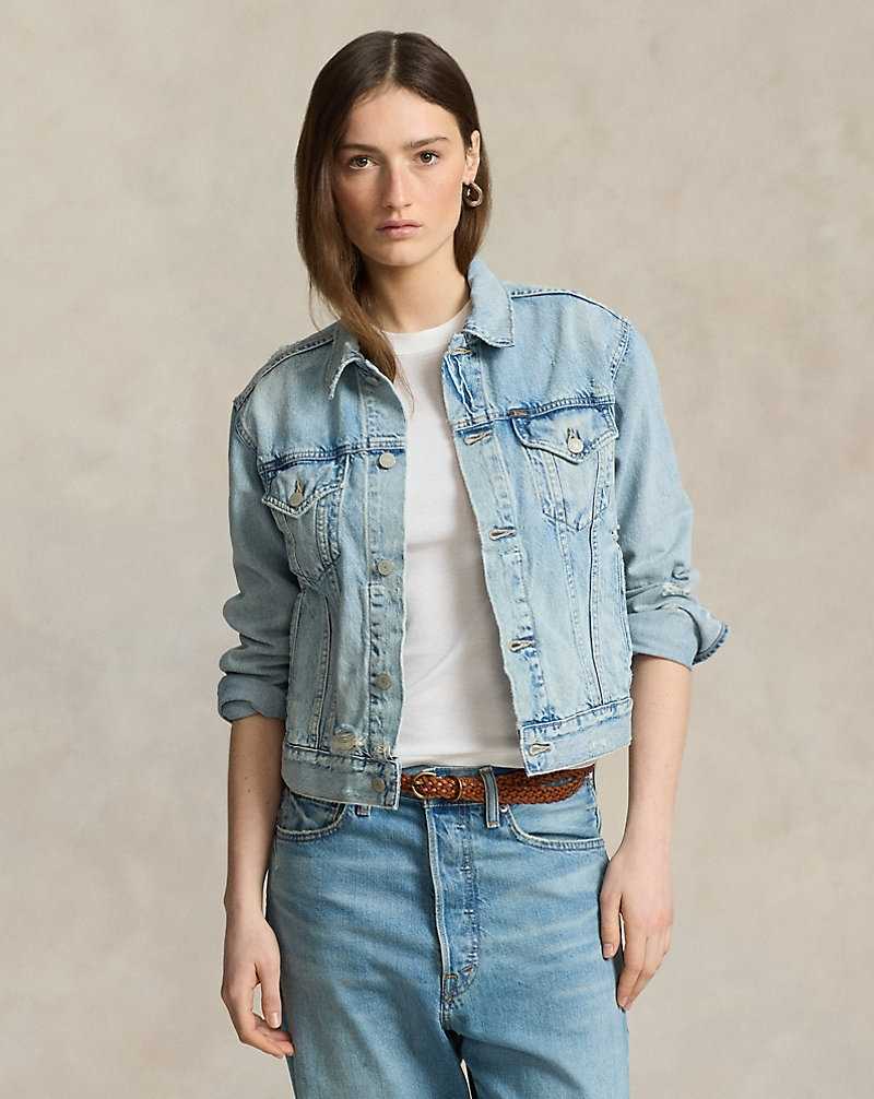 Chamarras Ralph Lauren Denim Trucker Mujer Azules | CMFKJZI-57 - vista 1