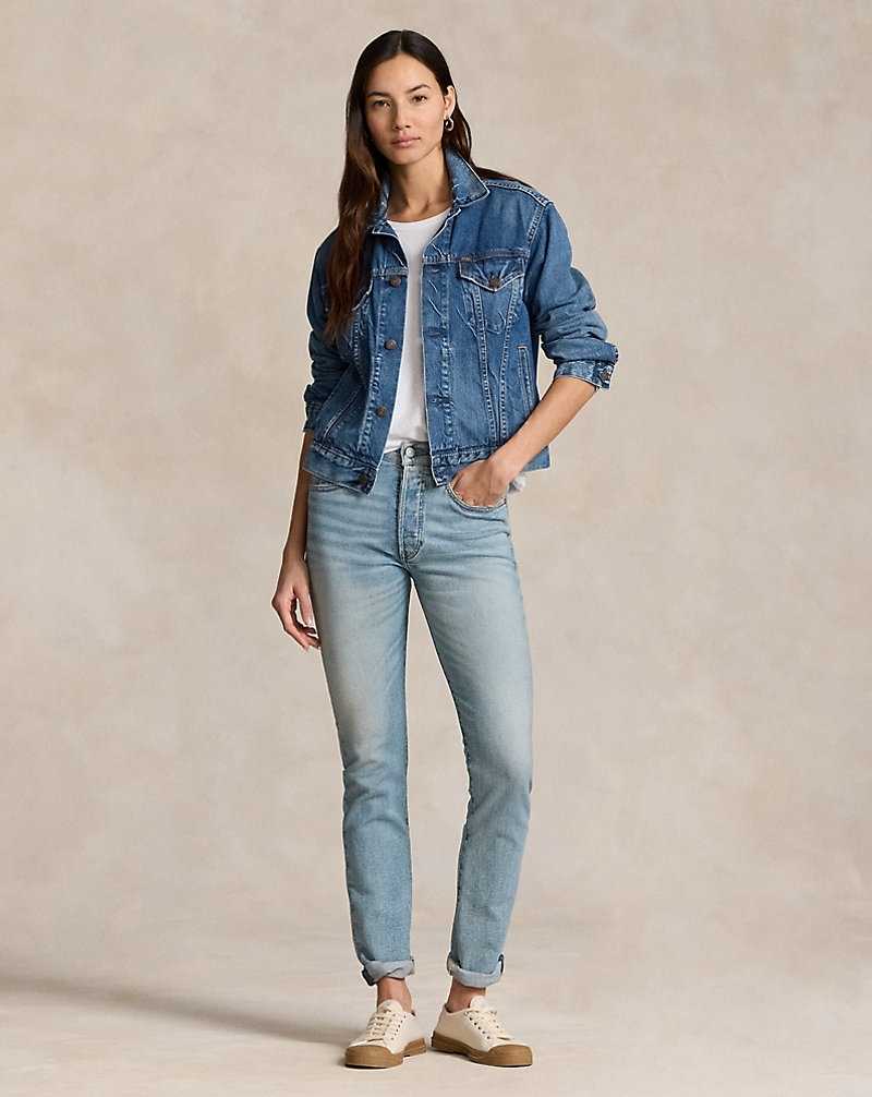 Chamarras Ralph Lauren Denim Trucker Mujer Azules | JTROCKM-03 - vista 3