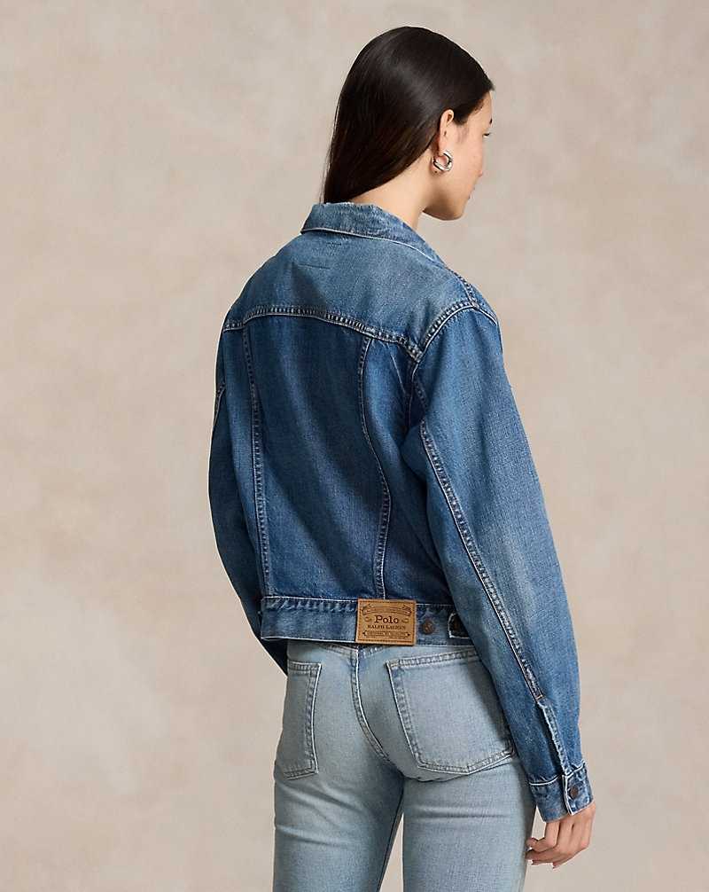 Chamarras Ralph Lauren Denim Trucker Mujer Azules | JTROCKM-03 - vista 4