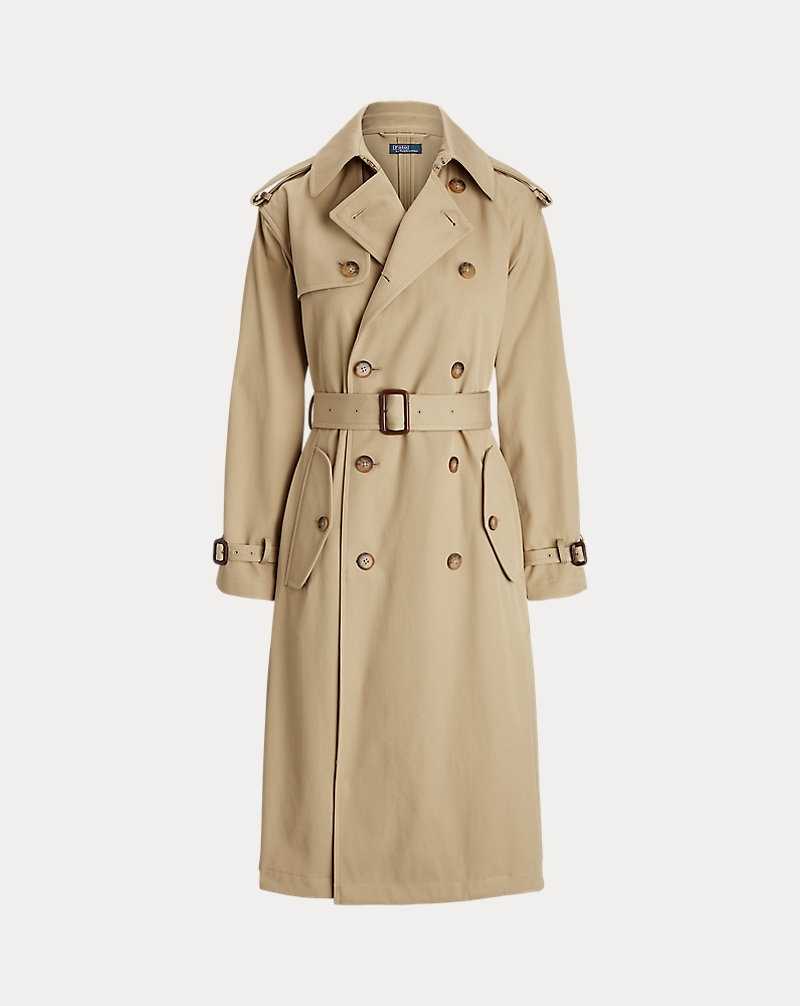 Chamarras Ralph Lauren Double-Breasted Twill Trench Mujer Surrey Tan | QUHRIET-86 - vista 2
