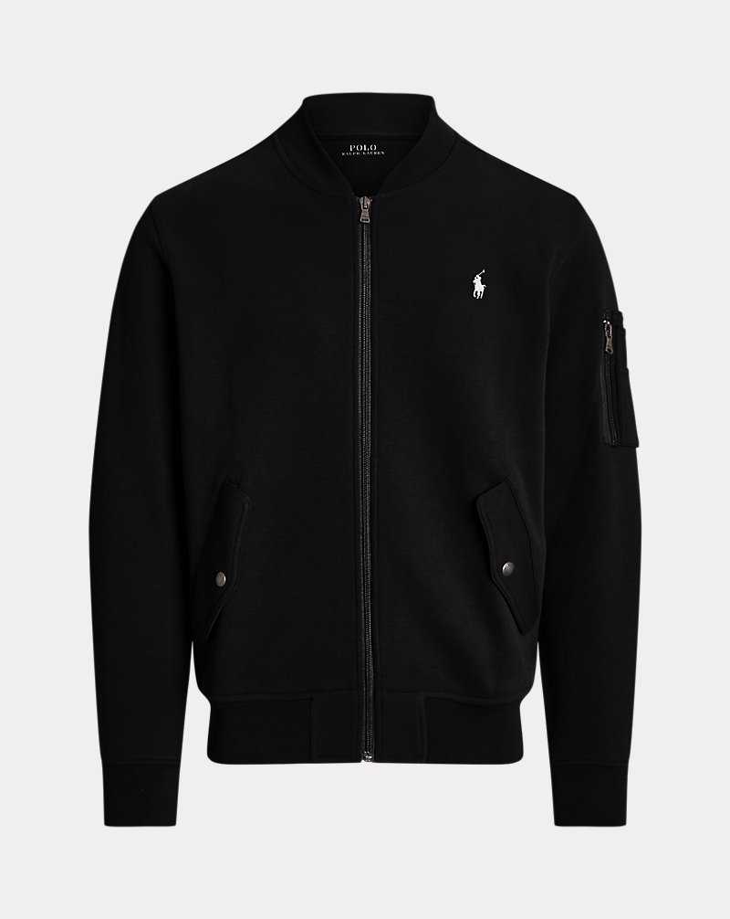 Chamarras Ralph Lauren Double-Knit Bomber Hombre Negros | OEGSUFN-39 - vista 2
