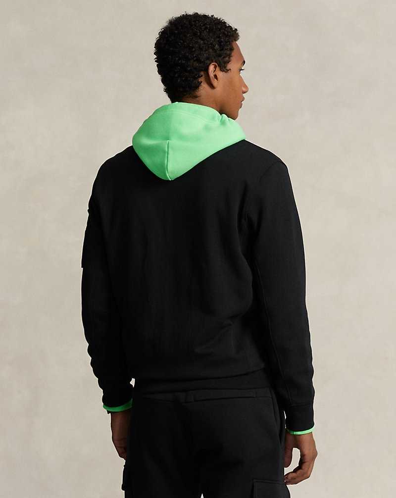 Chamarras Ralph Lauren Double-Knit Bomber Hombre Negros | OEGSUFN-39 - vista 4