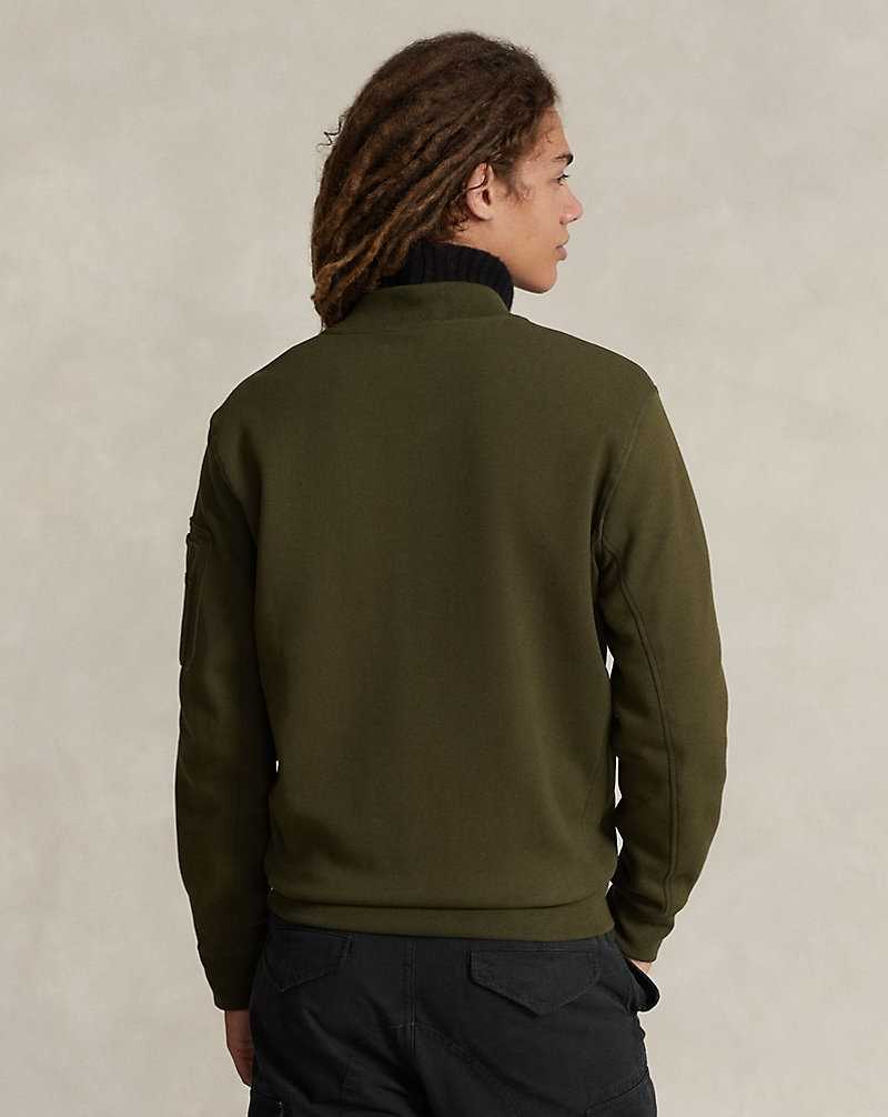 Chamarras Ralph Lauren Double-Knit Bomber Hombre Verde Oliva | ZLTHXCR-69 - vista 4