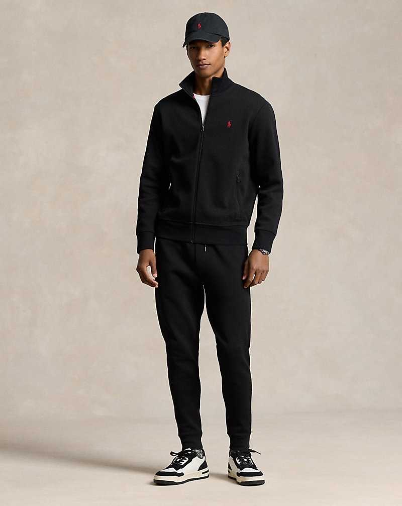 Chamarras Ralph Lauren Double-Knit Track Hombre Negros | MURTBEV-94 - vista 3