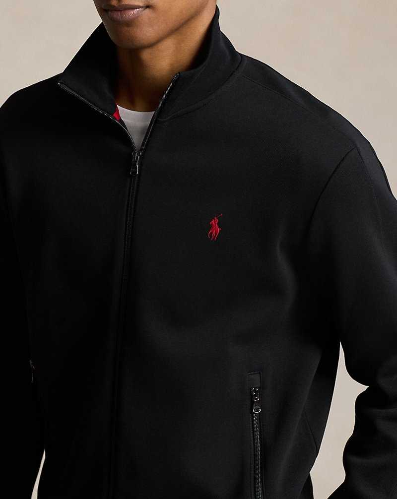 Chamarras Ralph Lauren Double-Knit Track Hombre Negros | MURTBEV-94 - vista 5