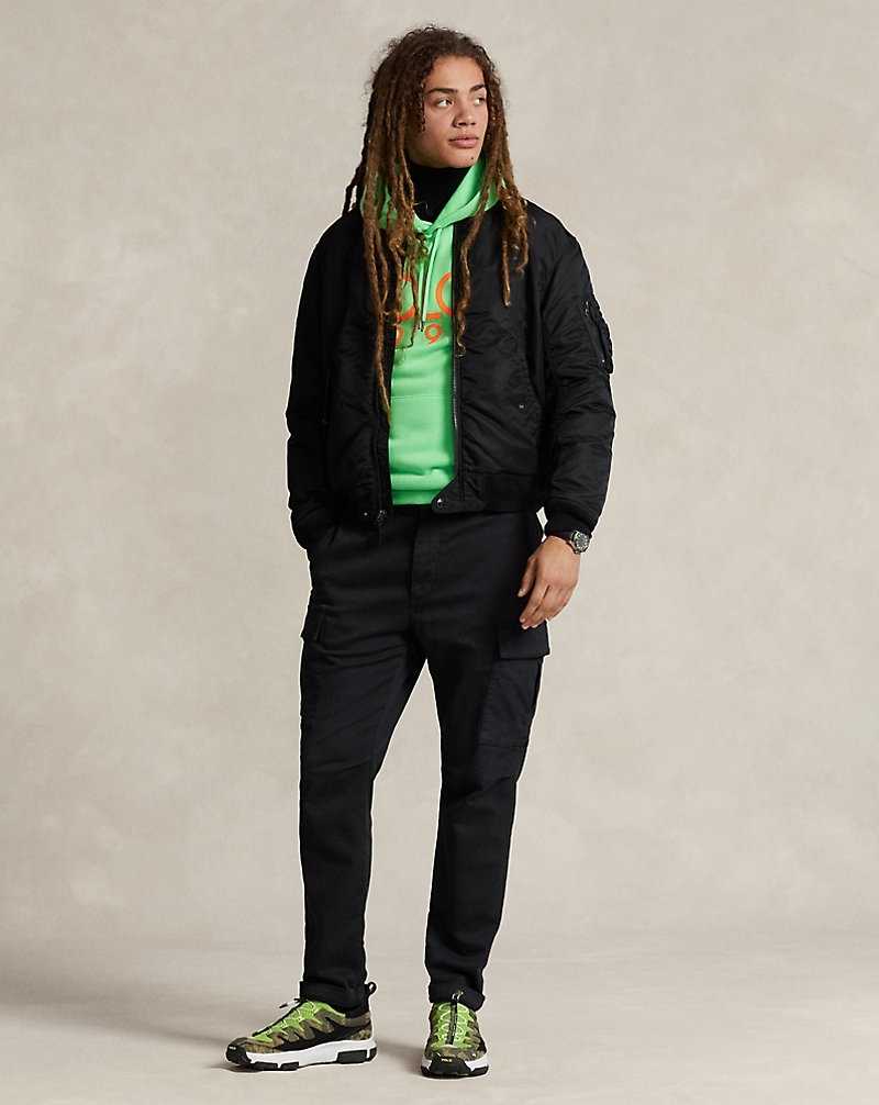 Chamarras Ralph Lauren Down Bomber Hombre Negros | RSEQDWN-93 - vista 3