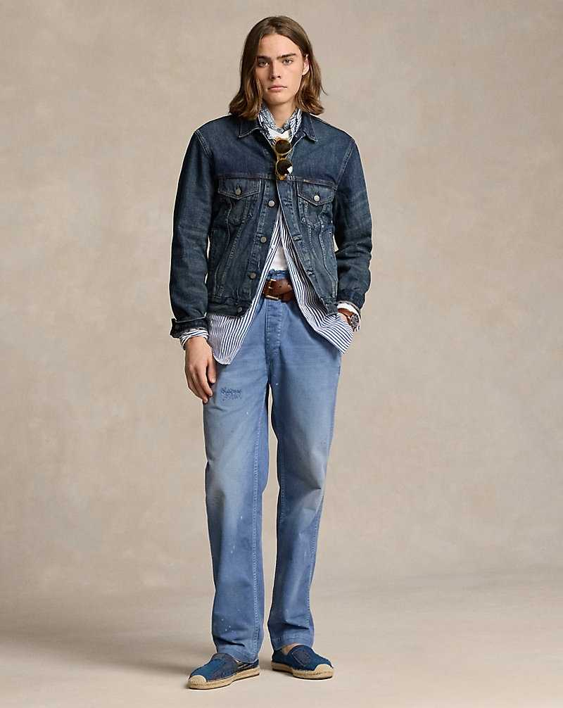 Chamarras Ralph Lauren Faded Denim Trucker Hombre Trenton | SOFWIPA-84 - vista 3