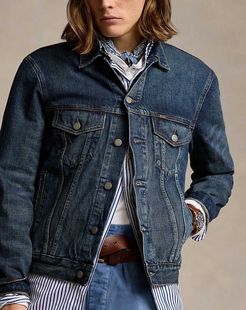 Chamarras Ralph Lauren Faded Denim Trucker Hombre Trenton | SOFWIPA-84 - vista 5