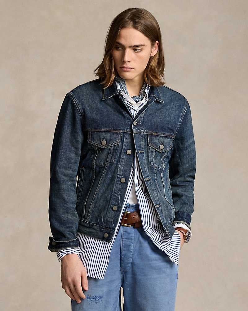 Chamarras Ralph Lauren Faded Denim Trucker Hombre Trenton | SOFWIPA-84 - vista 1