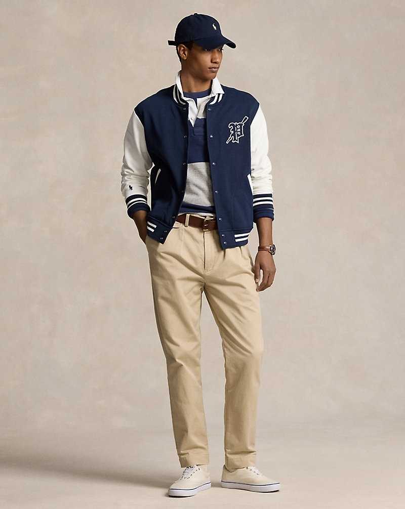 Chamarras Ralph Lauren Fleece Baseball Hombre Cruise Navy/Nevis | PWBFXGM-43 - vista 3