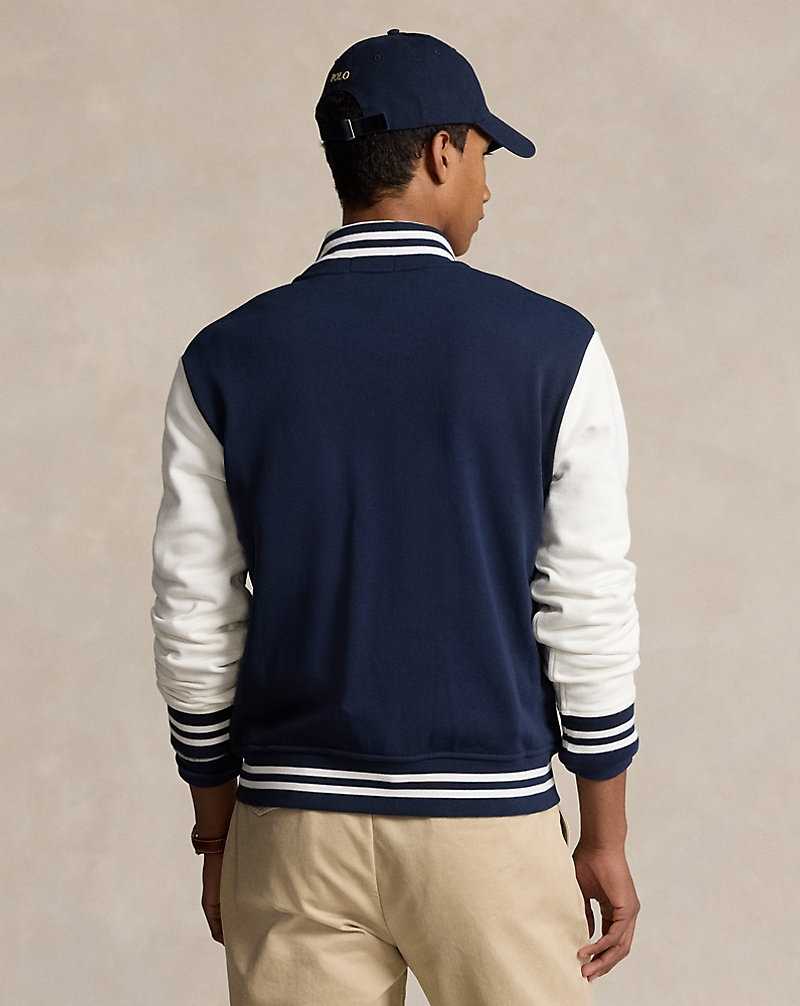 Chamarras Ralph Lauren Fleece Baseball Hombre Cruise Navy/Nevis | PWBFXGM-43 - vista 4