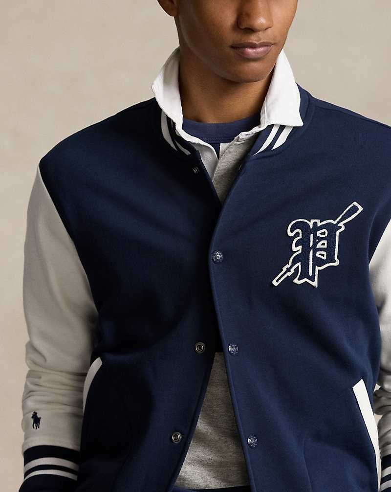 Chamarras Ralph Lauren Fleece Baseball Hombre Cruise Navy/Nevis | PWBFXGM-43 - vista 5