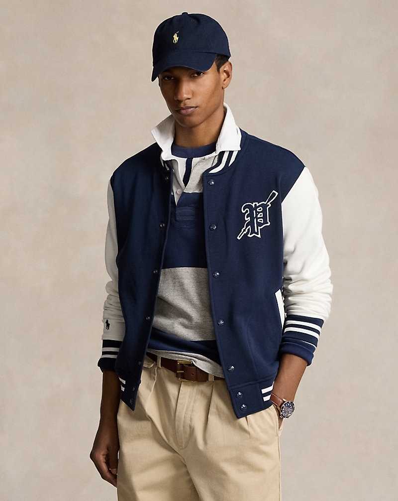 Chamarras Ralph Lauren Fleece Baseball Hombre Cruise Navy/Nevis | PWBFXGM-43 - vista 1